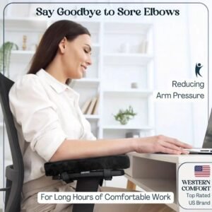 Office Chair Armrest Pads, Memory Foam Elbow Support Cushions for Desk and Gaming Chairs