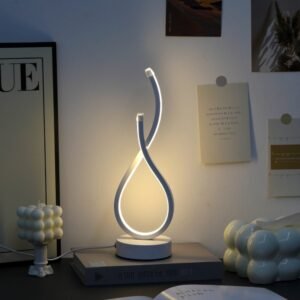 Desktop Lamp – Elegant White Gesture USB Modern Design