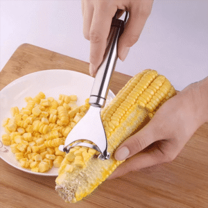 Stainless Steel Corn Peeler – Easy & Safe Corn‑on‑the‑Cob Kernel Stripper for Kitchen & BBQ
